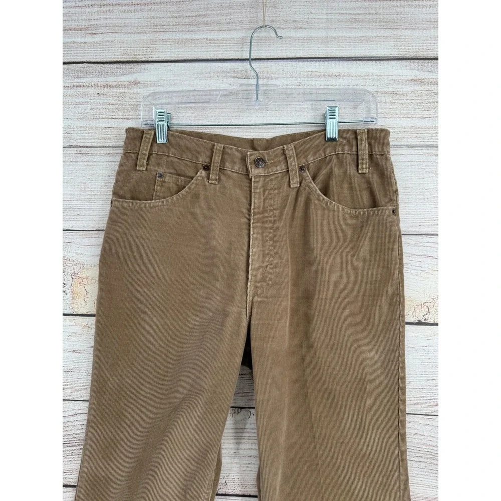 Levis 519 Corduroy Jeans Mens 30x30 Tan Vintage 80s Straight‎ Leg Pants